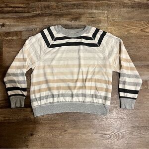 Old Navy Vintage Stripe Sweatshirt - Multi-Neutral Stripe